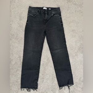 Kensie Black Straight Leg High Waisted Jeans Classic Denim